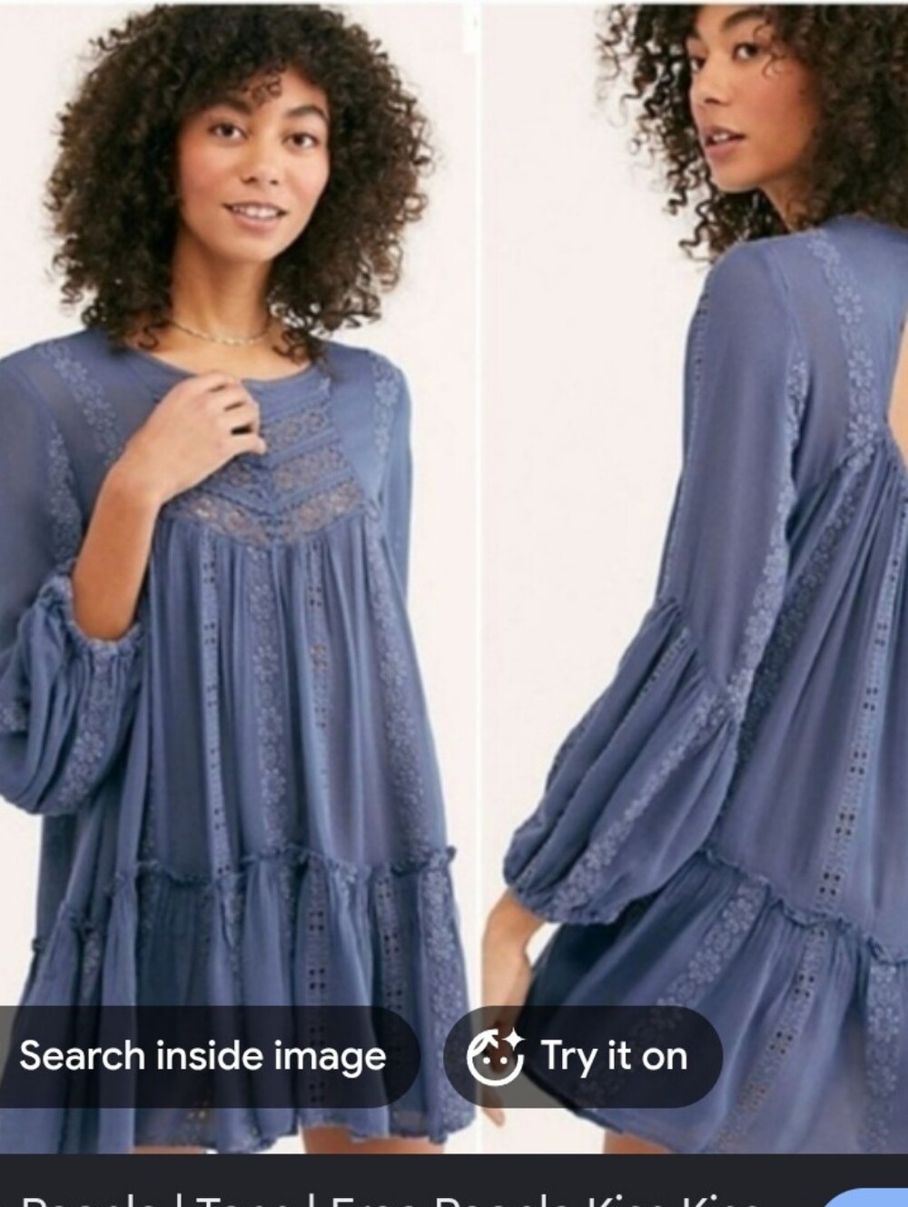 Free People Blue Tunic